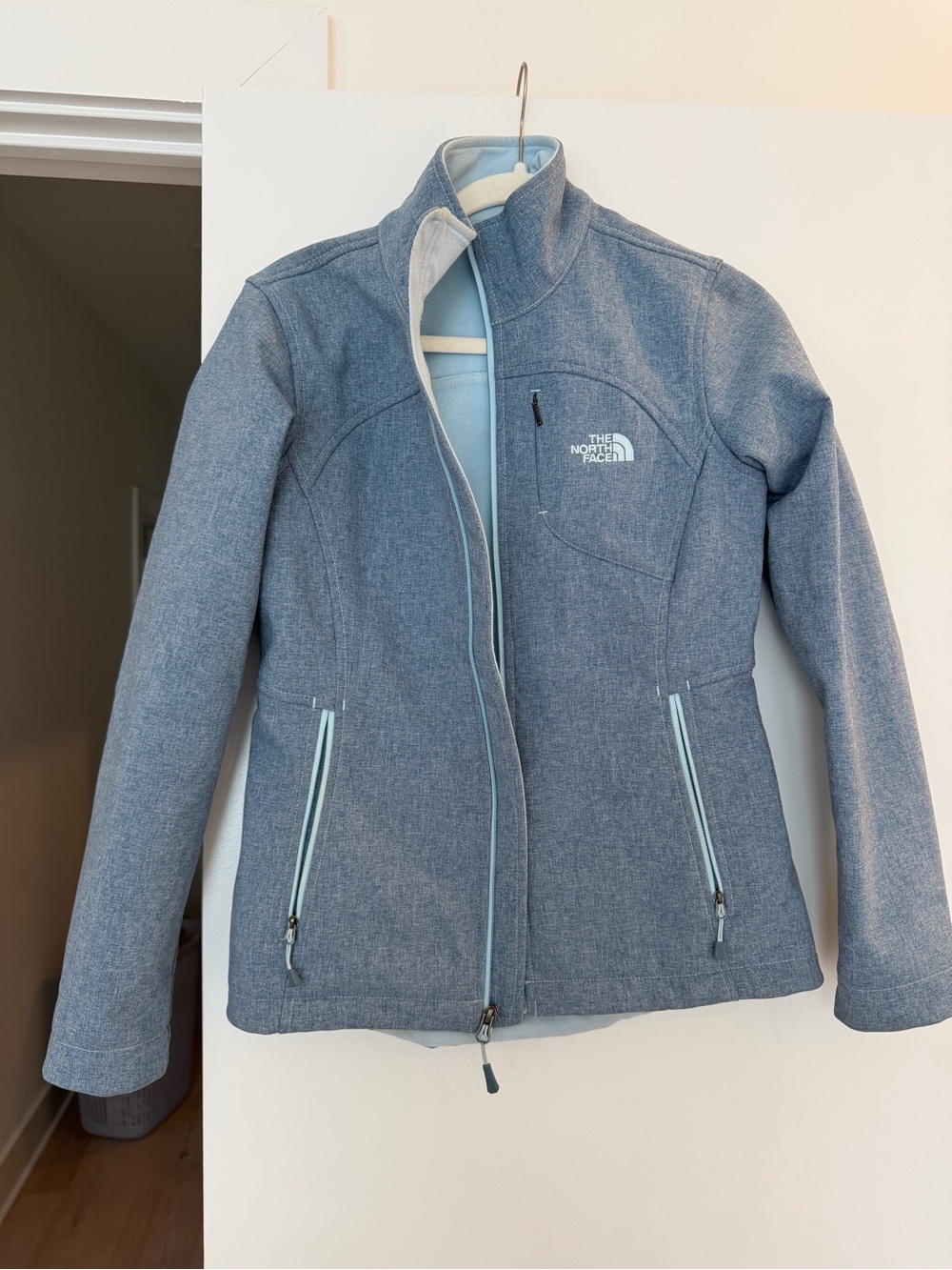 The North Face women’s Apex jacket in denim blue